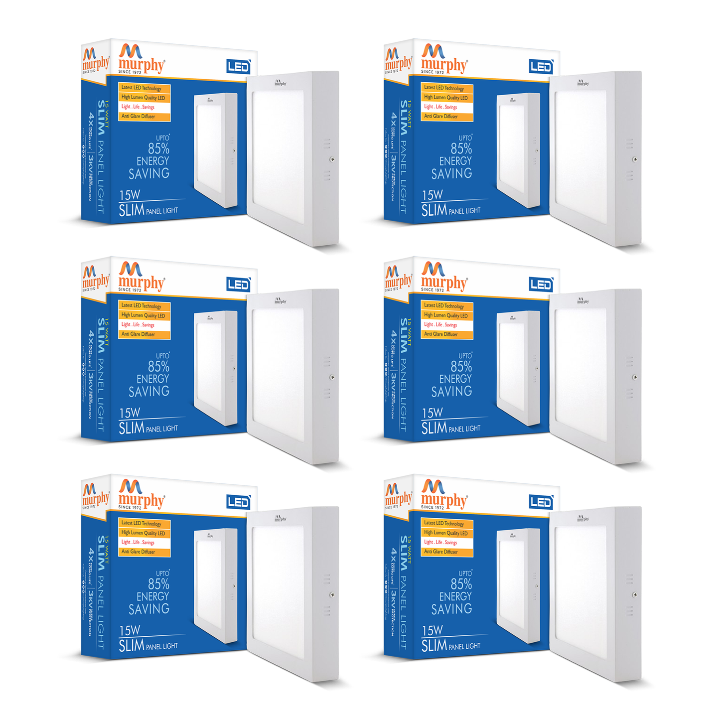 Murphy 15W Slim Square Surface Panel Light
