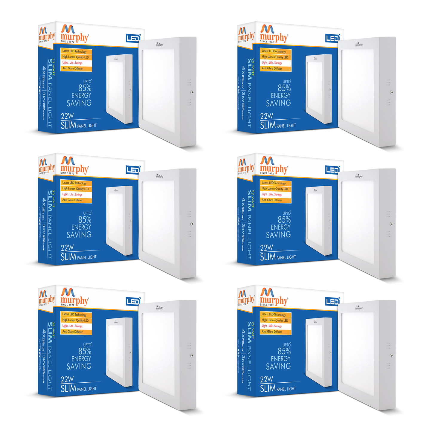 Murphy 22W Slim Square Surface Panel Light